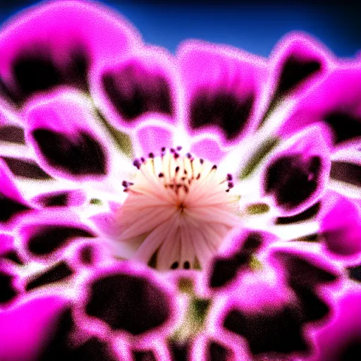 Image similar to a flower in infrared