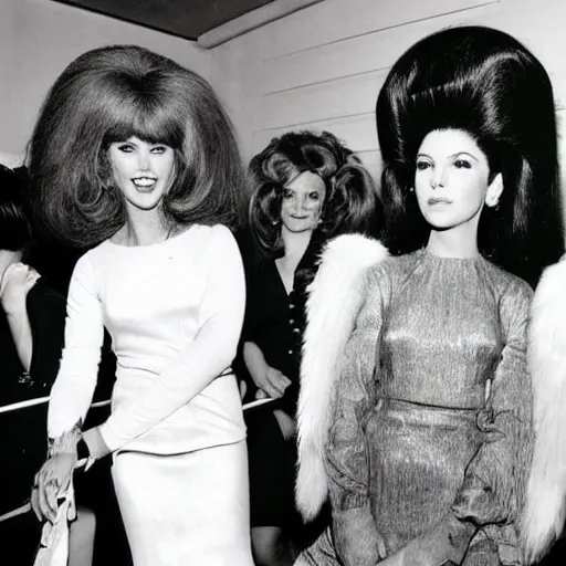 Prompt: 1 9 6 9 big hair day in new york