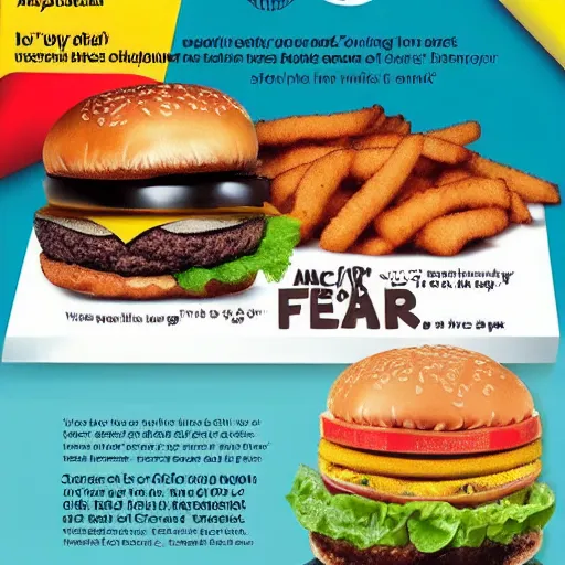 Image similar to an ad from macdonalds of a dirt themed burger