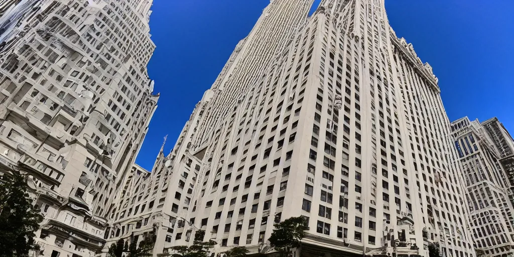 Prompt: the waldorf astoria, wide angle lens, high quality