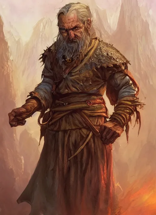 Image similar to poor dirty ugly beggar, ultra detailed fantasy, dndbeyond, bright, colourful, realistic, dnd character portrait, full body, pathfinder, pinterest, art by ralph horsley, dnd, rpg, lotr game design fanart by concept art, behance hd, artstation, deviantart, hdr render in unreal engine 5