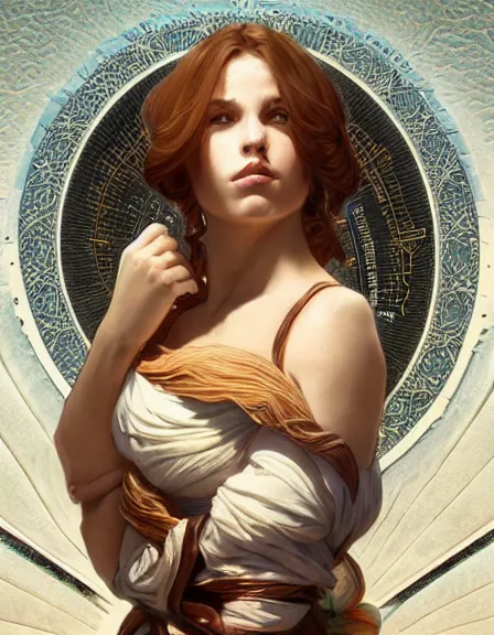 Prompt: climate change personified. sun, summer, strength, knowledge, portrait, symmetrical, highly detailed, digital painting, artstation, smooth, sharp focus, illustration, strength, art by artgerm and greg rutkowski and alphonse mucha and louis theophile hingre