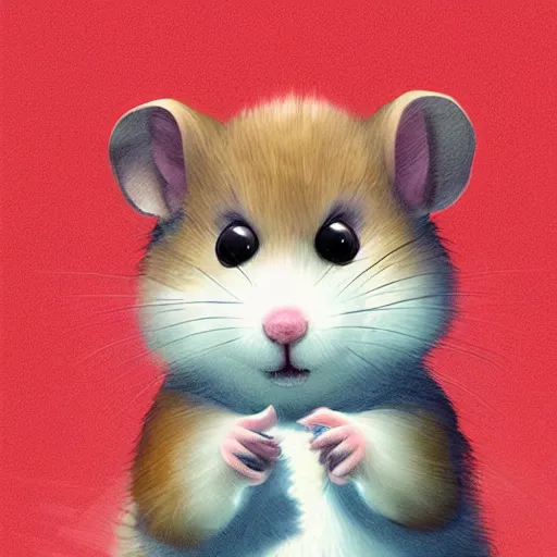 Prompt: beautiful Hamster, cute, digital art, concept art, cartoon, animated, 3d