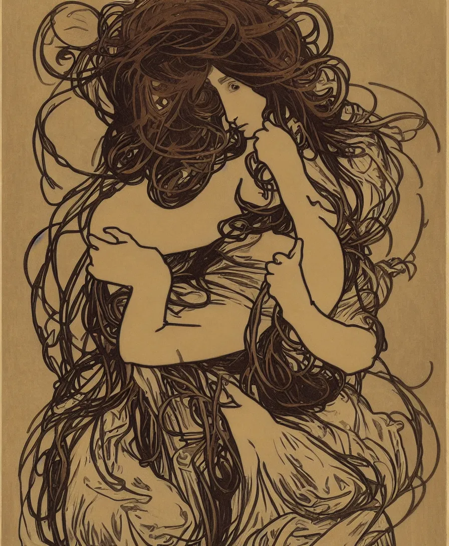 Prompt: portrait by Alphonse Mucha in the style of Davinci