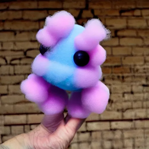 Image similar to cute cotton candy monster