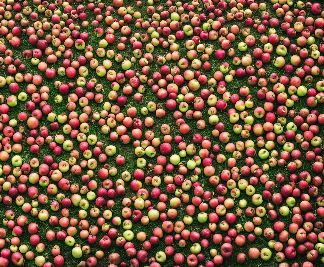 Prompt: a sea of apples 8k