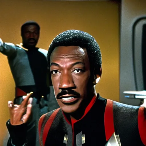 Image similar to Eddie Murphy in Star Trek 1966.