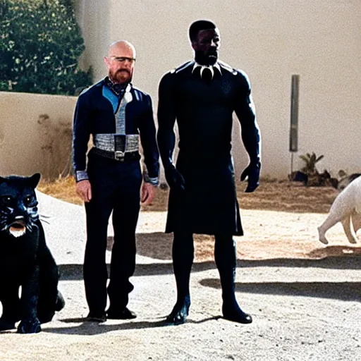 Image similar to walter white and black panther