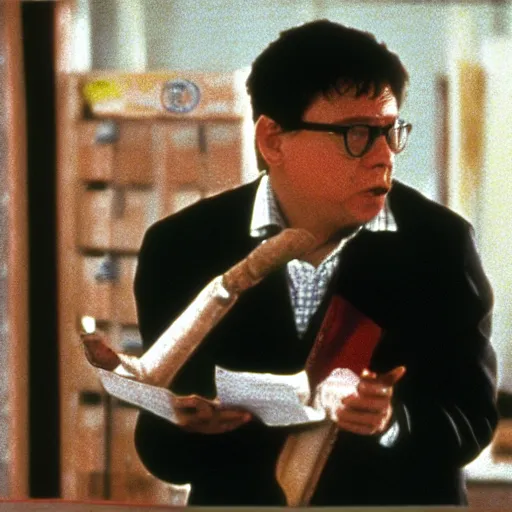 Prompt: a still of gustavo petro in the fugitive (1993)