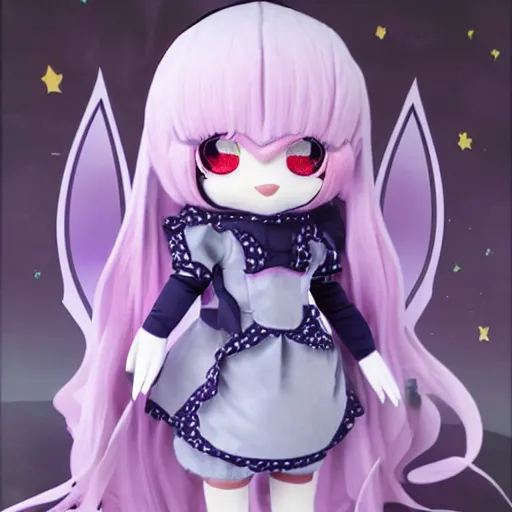 Prompt: cute fumo plush of the dark shadow girl from the voidworld of nonspace