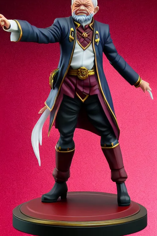 Image similar to still high quality figurine of president lula as a dungeons and dragons sorcerer, tsurime eyes, tareme eyes, personification, dynamic pose, detailed product photo, featured on amiami, tone mapped, beautiful composition, 8 5 mm, f. 1 4