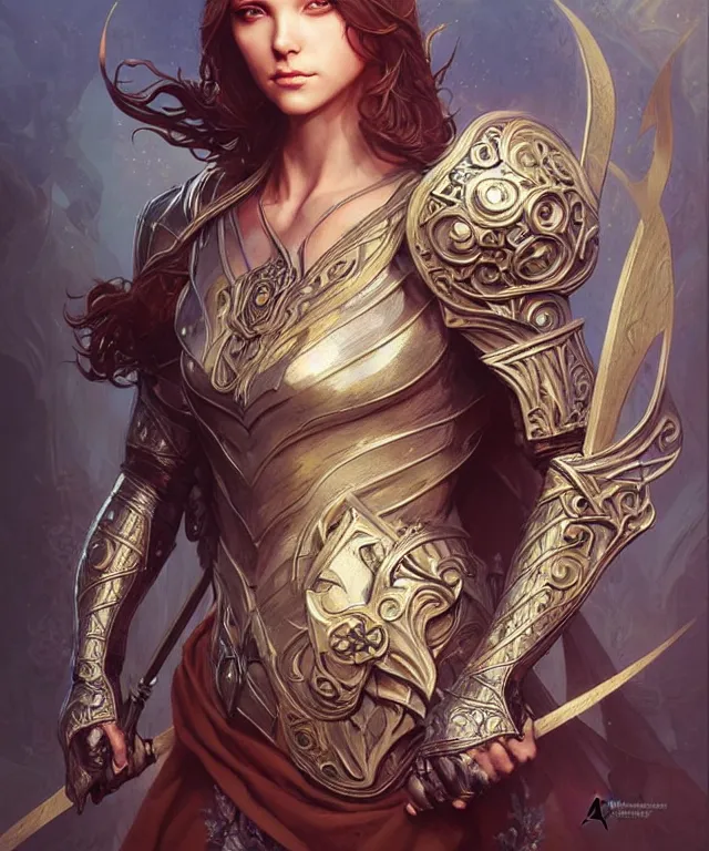 Image similar to Muscular and powerful medieval knight portrait, art nouveau, fantasy, intricate flower designs, elegant, highly detailed, sharp focus, art by Artgerm and Greg Rutkowski