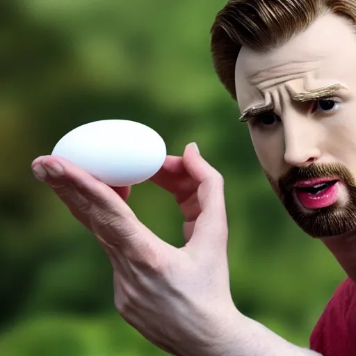 Prompt: chris evans hatches from an egg, very detailed, very realistic, 8 k