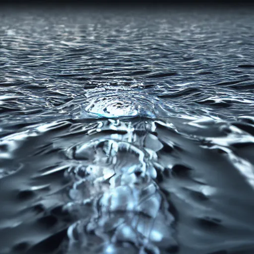 Image similar to water artwork manipulation inside the shape of a triangle, ray tracing, realistic water, focus, long shot, 8 k resolution, cinematic, frostbite 3 render, water art photoshop