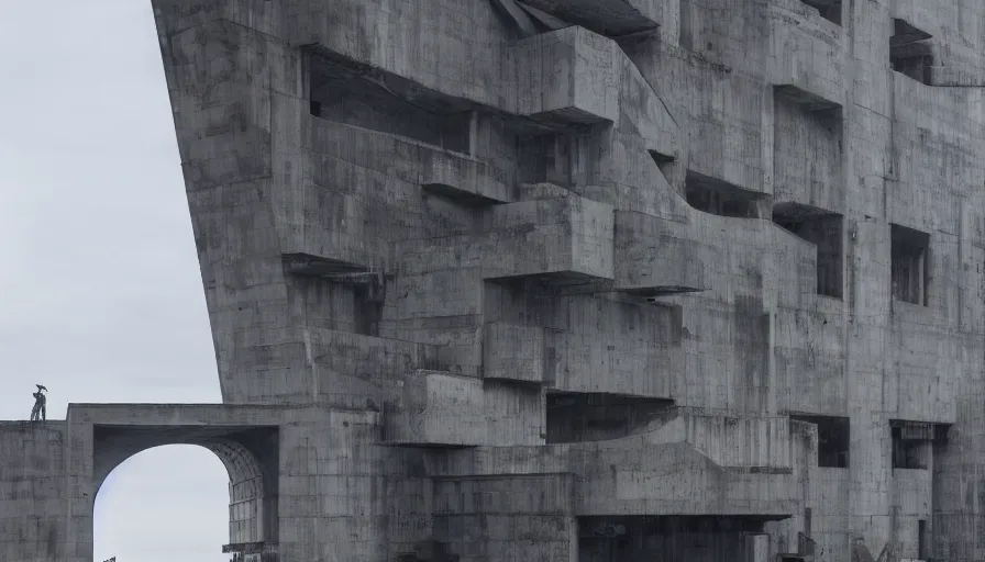 Prompt: big height brutalist imperial military base, drawing architecture, very long shot, top angle, imperial architecture in rogue one, pritzker architecture prize, brutalism architecture, jan urschel, greig fraser