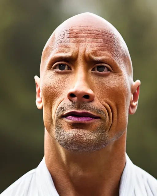 dwayne the rock johnson in eyebrow raise | Stable Diffusion