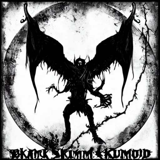 Image similar to black metal album cover for band skumlord