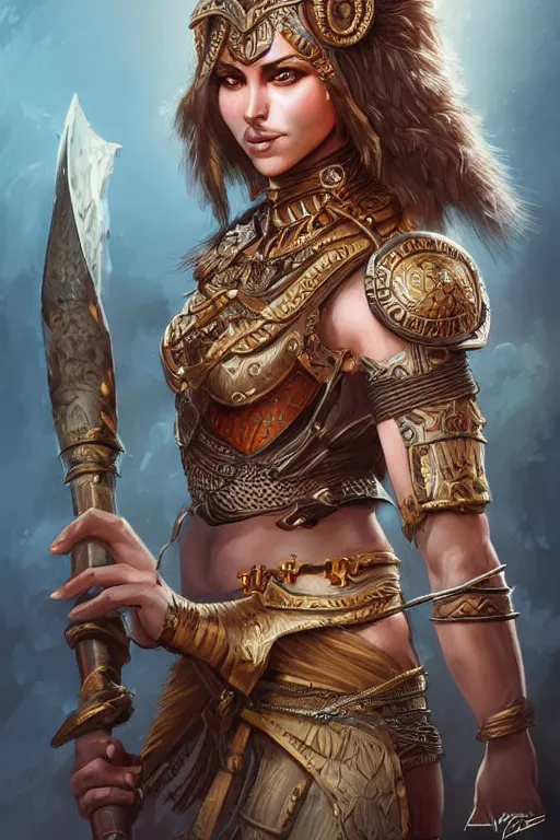 Image similar to a portrait of a anthropomorphic an ancient mesopotamia warrior goddess, D&D, fantasy, intricate, highly detailed, digital painting, artstation, concept art, smooth, sharp focus, illustration, art by artgerm