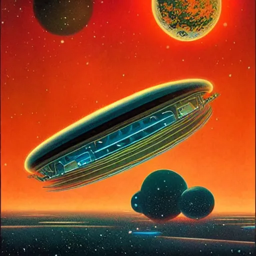 Prompt: galactic images of a surreal world by Dean Ellis