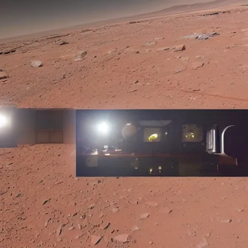 Image similar to Elon musk selfie with futuristic house on mars