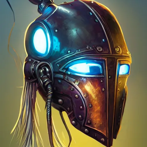 Image similar to cyberpunk viking helmet mask warrior goddess robot ninja fantasy, art gta 5 cover, official fanart behance hd artstation by jesper ejsing, by rhads, makoto shinkai and lois van baarle, ilya kuvshinov, ossdraws