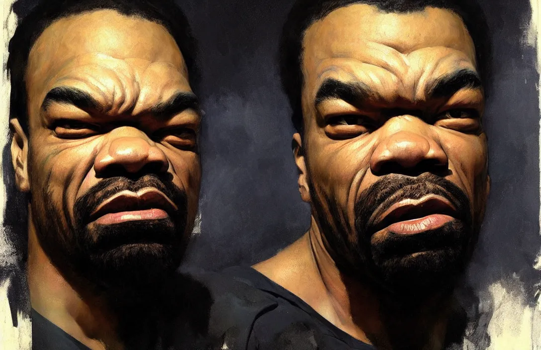 Prompt: portrait of method man!!!!!!!!!!!!!!!!!!!!!!!!!!!, detailed face, detailed painting,, epic lighting, by ilya repin, phil hale and kent williams