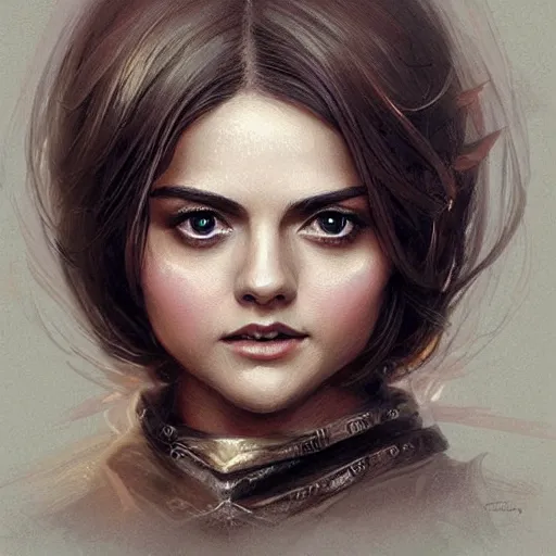 Image similar to a humanoid fox with a face inspired by jenna coleman, intricate, elegant, highly detailed, digital painting, artstation, glamor pose, concept art, smooth, sharp focus, illustration, art by artgerm and greg rutkowski, artey freytag