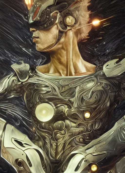 Image similar to bruce lee as a organic cyborg, diffuse lighting, fantasy, intricate, elegant, highly detailed, lifelike, photorealistic, digital painting, artstation, illustration, concept art, smooth, sharp focus, art by john collier and albert aublet and krenz cushart and artem demura and alphonse mucha