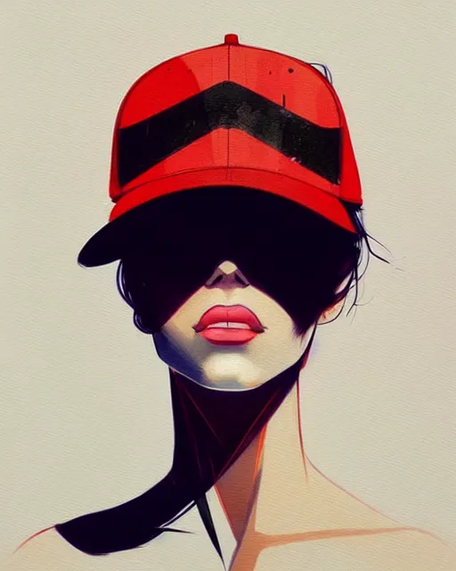 Image similar to a ultradetailed beautiful portrait panting of a stylish woman wearing a snapback, by conrad roset, greg rutkowski and makoto shinkai, trending on artstation