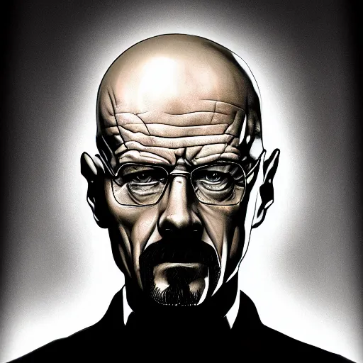 Prompt: walter white in death note, high quality, trending on artstation, 4 k