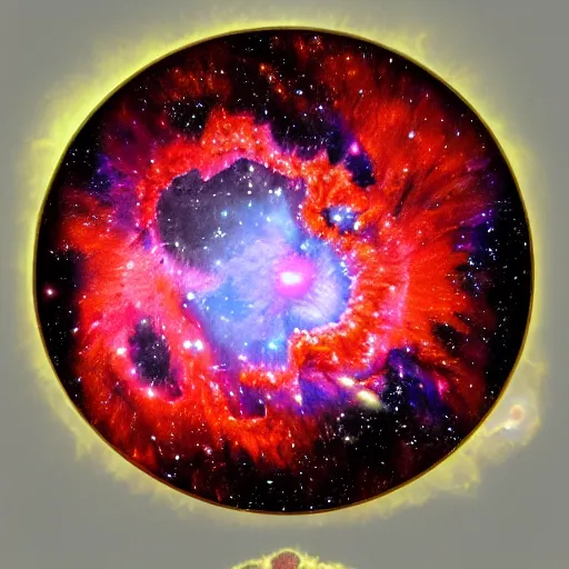 Image similar to an ultra detailed painting of a nebula that looks like an eye