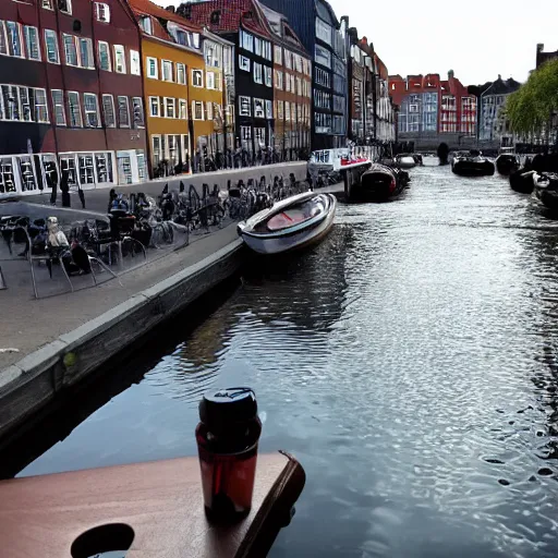 Prompt: smoking cannabis in the canals of copenhagen. beautiful sunny day.