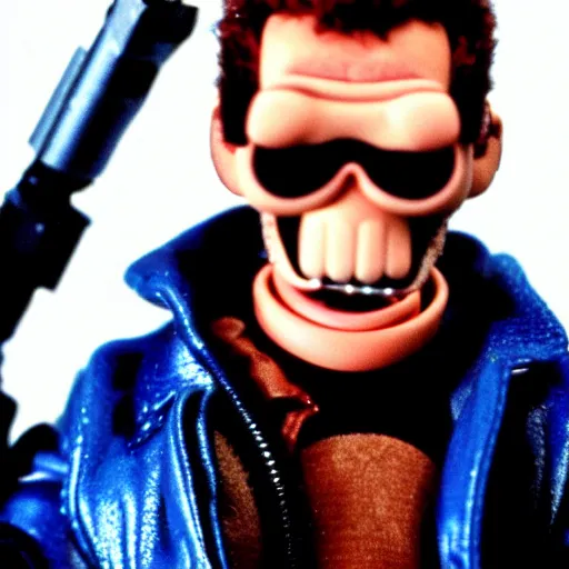 Image similar to terminator in the muppet show