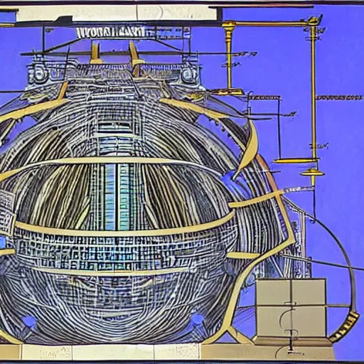 Prompt: complete construction plans of a working time travel machine, engineering, detail