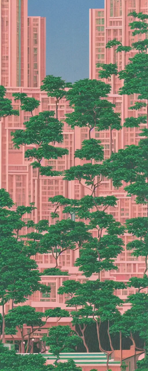 Image similar to Bangalore, art by Hiroshi Nagai