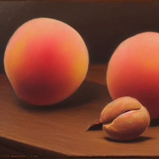 Image similar to A beautiful painting. Wind snapped at me, warm and fragrant. The atmosphere was thick with pollen and micro-organisms, goading my body’s ancient defences. peach, chestnut by C. R. W. Nevinson, by Paul Barson stunning
