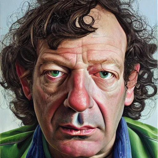 Image similar to high quality high detail painting by lucian freud, hd, dean ween, mickey melchiondo portrait