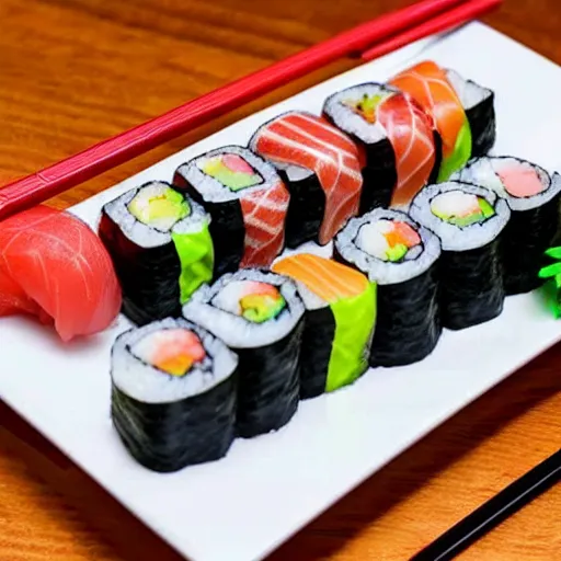 Image similar to sushi made out of candy