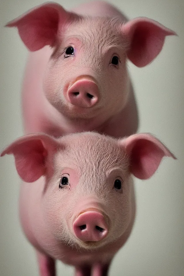 Image similar to a beautiful portrait of a cute piglet