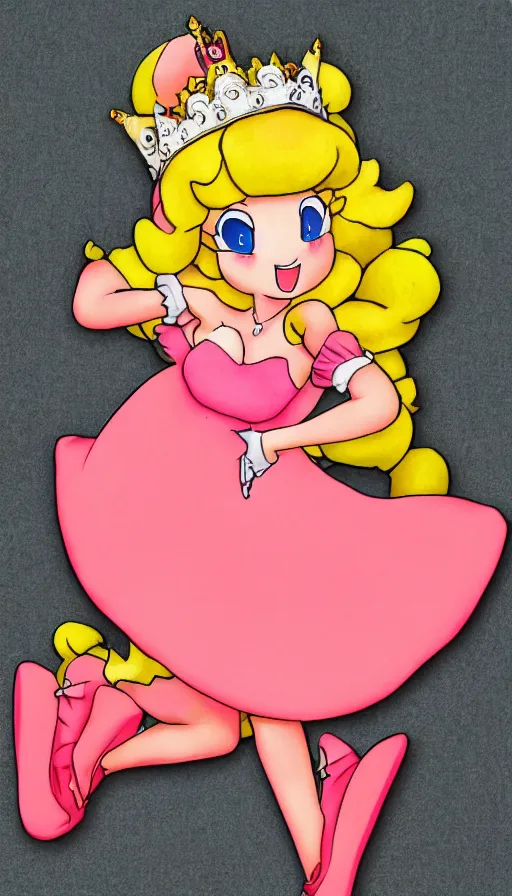 Image similar to Princess Peach grinning