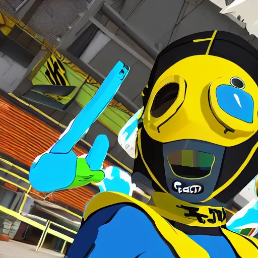 Prompt: jet set radio sequel screenshot, ps 5, cel - shading, unreal engine 5, 2 0 2 2