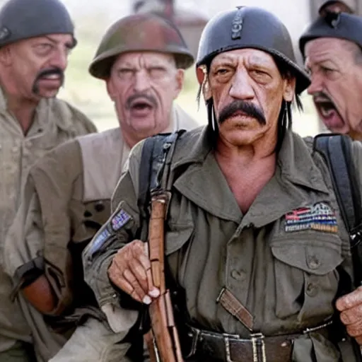 Image similar to Danny Trejo starring in saving private Ryan