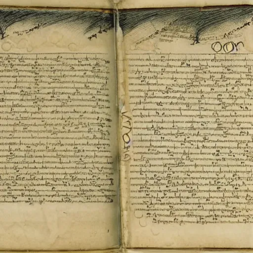 Image similar to voynich manuscript, detailed plans for annihilating god