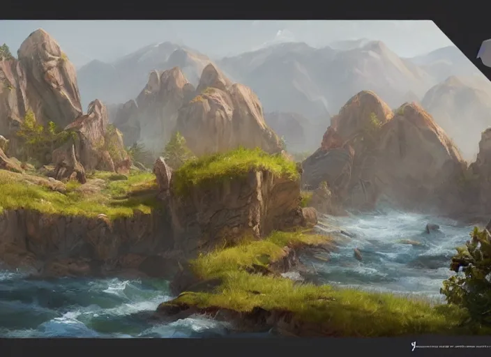 Image similar to concept art of terrain, hards rocks, oil painting by Jama Jurabaev, extremely detailed, brush hard, artstation, for AAA game, high quality