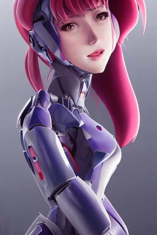 Image similar to heroine, beautiful, female mecha, evangelion, ultra detailed, digital art, 8 k, character, realistic, portrait, 3 d, hyperrealistic