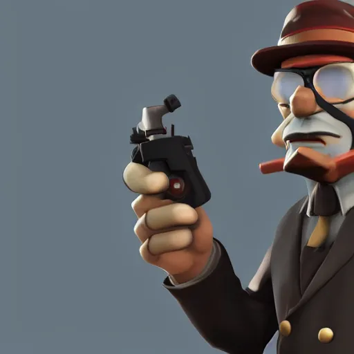 Image similar to albert eienstein in tf 2, sfm render, steam workshop, source engine, team fortress 2, model