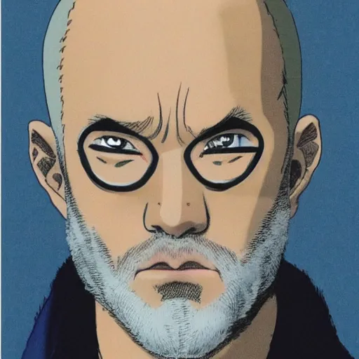 Image similar to anime michael stipe