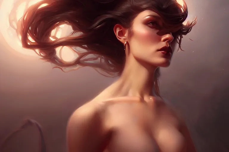 Image similar to a elegant, sensual and beautiful incubus, dynamic lighting, magazine cover art, cinematic, highly detailed, digital painting, artstation, concept art, baroque, matte, sharp focus, illustration, art by artgerm and greg rutkowski