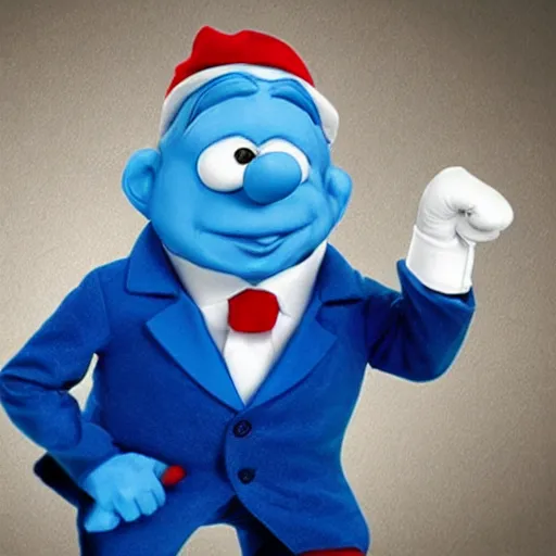 Prompt: lawyer smurf