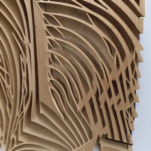 Image similar to layered lasercut wood